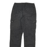 DICKIES Mens Cotton Blend Black Regular Fit Cargo Trousers W29 L30 Durable