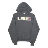 CHAMPION Mens Grey LSU S Hoodie XS Cotton Blend Pullover Hooded Sweatshirt