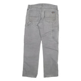 DICKIES Mens Jeans Grey Regular Straight Denim W32 L32 Workwear Zip Fly
