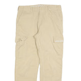 ALL ACCESS Womens Cotton Blend Beige Regular Cargo Trousers W30 L28 Casual