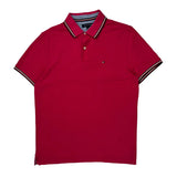 Tommy Hilfiger Polo Shirt - Medium Red Cotton