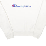 CHAMPION REVERSE WEAVE Womens White Crew Neck L Sweatshirt Cotton Blend Casual