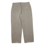 CARHARTT Mens Cotton Blend Beige Regular Straight Trousers W36 L30 Workwear