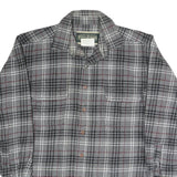 FIELD & STREAM Mens Grey & Black Check Shirt M Cotton Blend Casual Long Sleeve