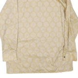 EXQUISIT Mens Beige Cotton Blend Shirt M Long Sleeve Button Fastening Elegant