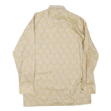 EXQUISIT Mens Beige Cotton Blend Shirt M Long Sleeve Button Fastening Elegant