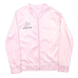 Womens Pink Pink Ladies Zip Jacket S Polyester Blend Plain Stylish Retro