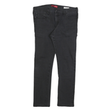 GUESS Mens Slim Black Denim Jeans W34 L30 Classic Zip Closure Stylish