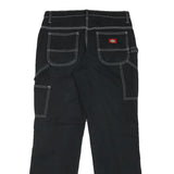 DICKIES Womens Cotton Blend Black Regular Straight Trousers W30 L30 Workwear Zip