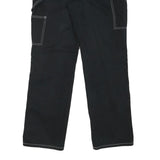 DICKIES Womens Cotton Blend Black Regular Straight Trousers W30 L30 Workwear Zip