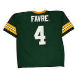 Green Bay Packers Logo Athletics #4 Favre Football Jersey - XL Yellow Polyester