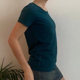 Emporio Armani T-Shirt - Medium Teal Cotton