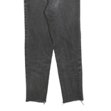 LEVI'S 512 Tapered Womens Jeans Black Slim Tapered Denim Medium W24 L28 Raw Hem