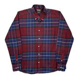 Barbour Checked Flannel Shirt - Large Blue Cotton