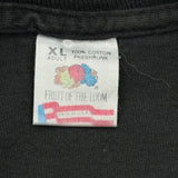 Fruit Of The Loom Single Stitch T-Shirt - XL Black Cotton