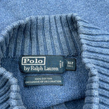 Vintage Polo By Ralph Lauren 1/4 Zip - XL Blue Cotton