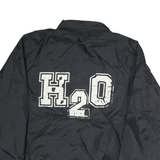 AUBURN Mens Black Jacket XL Polyester Blend Button Plain Lightweight