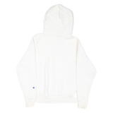 CHAMPION Mens White Pullover Hoodie S Cotton Blend Casual Comfortable