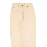 JANET JEANS Womens Regular Fit Beige Denim Woven Jeans W25 L26 Bow Detail