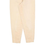 JANET JEANS Womens Regular Fit Beige Denim Woven Jeans W25 L26 Bow Detail