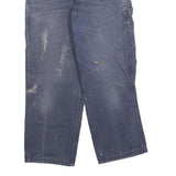 CARHARTT Mens Cotton Blend Blue Regular Straight Trousers W31 L27 Workwear