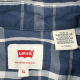 Levis Checked Shirt - XL White Cotton