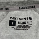 Carhartt Long Sleeve T-Shirt - Small Grey Cotton
