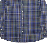 CHAPS Mens Blue Plaid Shirt L Cotton Blend Long Sleeve Button Closure Casual