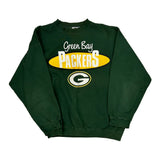 Green Bay Packers Logo Athletics Nfl Sweatshirt - Large Green Cotton