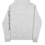 CARHARTT Womens Grey Hoodie M Carhartt Logo Print Cotton Pullover