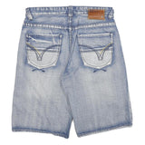 ECKO UNLTD Mens Denim Light Blue Regular Fit Casual Shorts XL W34 Cotton Blend