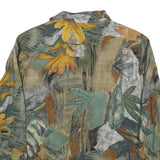 SHARON ANTHONY Womens Green Rayon Button Jacket UK 20 Abstract Floral Print