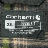 Carhartt Checked Flannel Shirt - 2XL Gray Cotton
