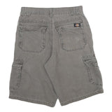 DICKIES Mens Cargo Grey Cotton Shorts M W32 Pockets Casual Workwear