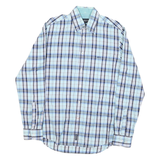 MCGREGOR Mens Blue Check Shirt S Lightweight Cotton Blend Button Up Casual