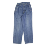 TEX Womens Regular Fit Straight Blue Denim Cotton Blend Jeans W26 L30 Classic