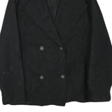 WOOLRICH Womens Black Wool Blend Jacket L Zip Wool Blend Double Breasted