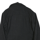 WOOLRICH Womens Black Wool Blend Jacket L Zip Wool Blend Double Breasted