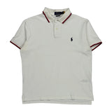 Polo By Ralph Lauren Slim Fit Polo Shirt - Medium White Cotton