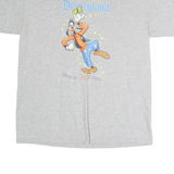 DISNEY Mens Grey Goofy Disneyland Graphic T-Shirt M Short Sleeve Crew Neck
