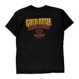 Gold Rush Harley Davidson Graphic T-Shirt - Medium Black Cotton