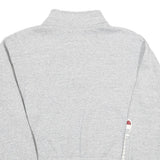 CHAMPION Womens Grey Half Zip S Cotton Blend Casual Sweatshirt