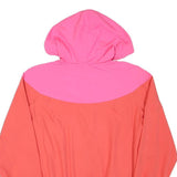 NIKE Womens Pink & Red Sportswear Zip Jacket S Polyester Blend Hooded Casual