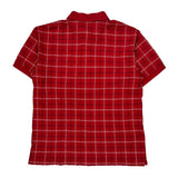 Chaps Ralph Lauren Checked Polo Shirt - Large Red Cotton