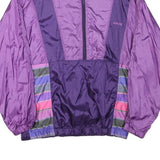 NEW LINE Womens Purple & Violet Zip Jacket M Polyester Blend Colourblock Casual