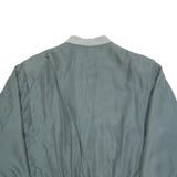 LET'S GO Mens Green Silk Bomber XL Jacket Plain Zip Pocketed