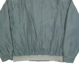 LET'S GO Mens Green Silk Bomber XL Jacket Plain Zip Pocketed