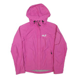 JACK WOLFSKIN Womens Pink Outdoor Jacket S Polyester Blend Hooded Zip