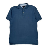 Tommy Hilfiger Polo Shirt - Large Blue Cotton