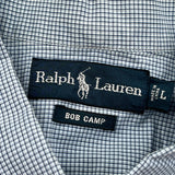 Bob Camp Ralph Lauren Checked Short Sleeve Shirt - Large Blue Cotton